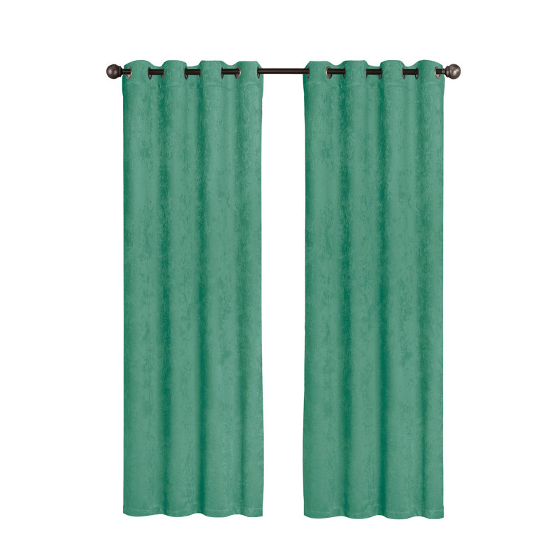 Room Darkening Curtain Pair, Teal, 54" W x 96" L