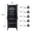 Heavy Duty Large Storage Cabinet with 2 Doors, Espresso