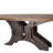Auberta Teak Oval Solid Wood Top Metal Base Dining Table