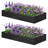 Galvanized Raised Garden Beds For Vegetables Large Metal Planter Box Steel Kit Flower Herb, 8X4x1ft-1355428717-1355428716
