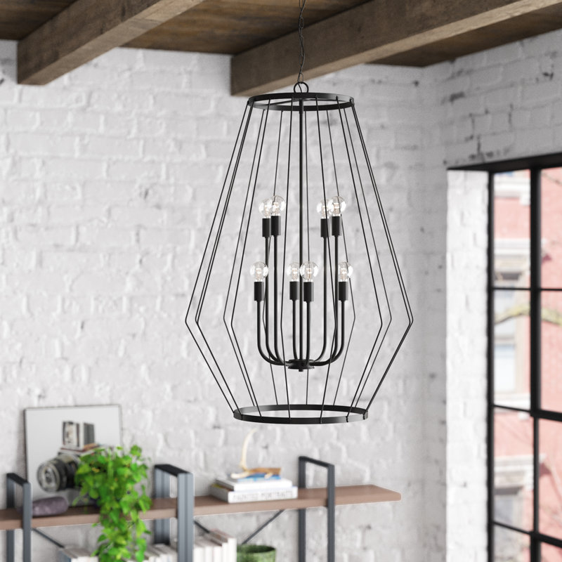 Lustre géométrique à 8 lumières Drift