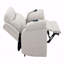 Microfibre polie beige avec fonction de mouvement électrique avec fonction inclinable avec lève-personne, chauffage et fauteuil de massage-134072207