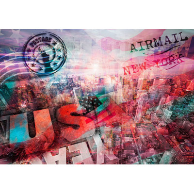 Murale pelez et collez - Poste aérienne à New York
