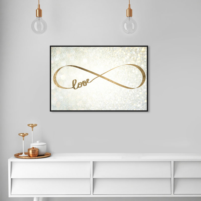 Citations et dictons «Sparkle Love» - impression, H 24 po x l 36 po, Toile avec cadre noir