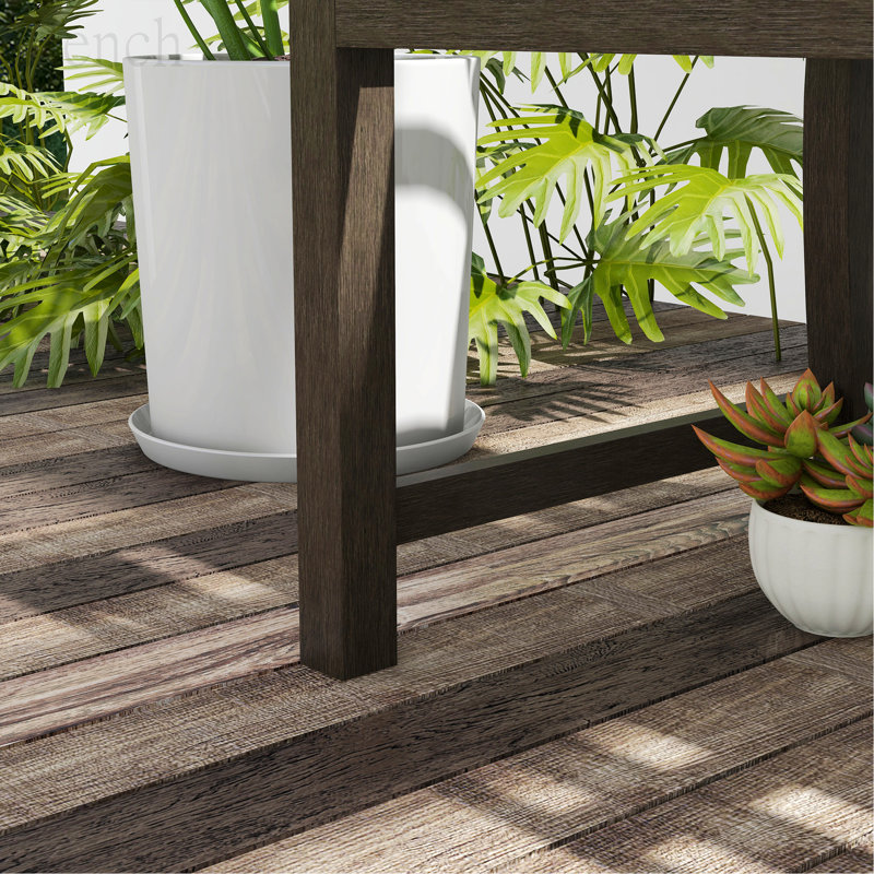 Banc en acier Milahn, Brun