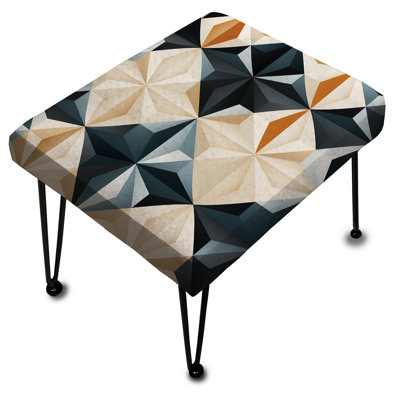Miroir géométrique blanc à motif symétrique minimaliste blanc