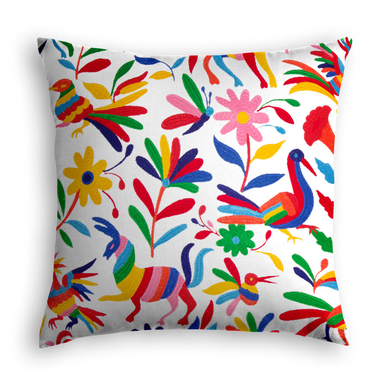 Cotton Reversible Throw Pillow, 26" x 26"