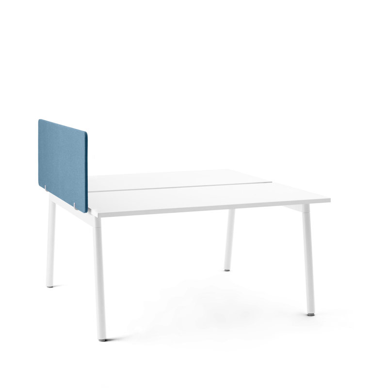 Panneau d'intimité pivotant en tissu, embout, H 17,5 po x L 45 po, Bleu ardoise