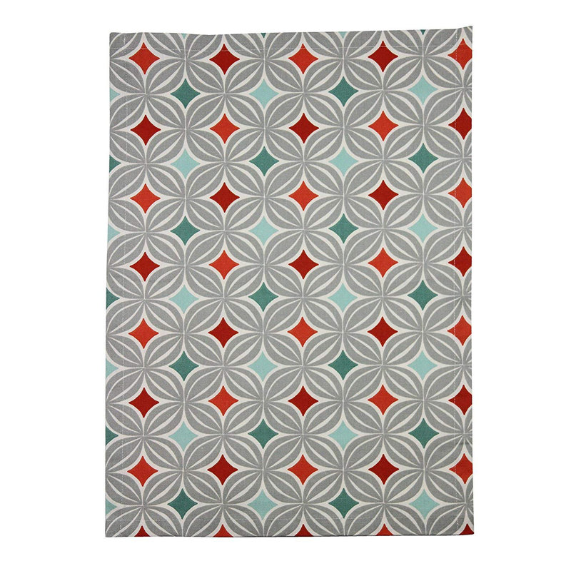 Amethy Cotton Jacquard Kitchen Towel, Terracotta Orange