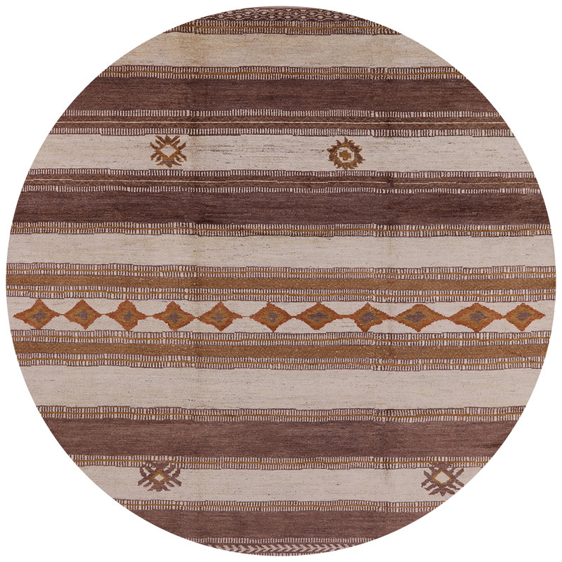 Tapis brun / gris McCook Southwestern, Rond 6 pi