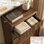 Commode moderne à 5 tiroirs cannelés pour chambre à coucher, commodes hautes de 48,4 po et commodes-1245418665