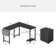 Office Set: L-Shaped Desk And 5 Drawers Mobile File Cabinet