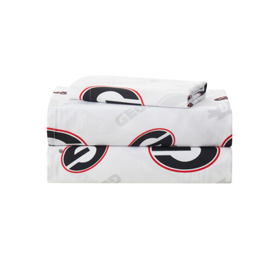 NCAA Bed Sheet Sets By Sweet Home Collection, Georgia Bulldogs - Full