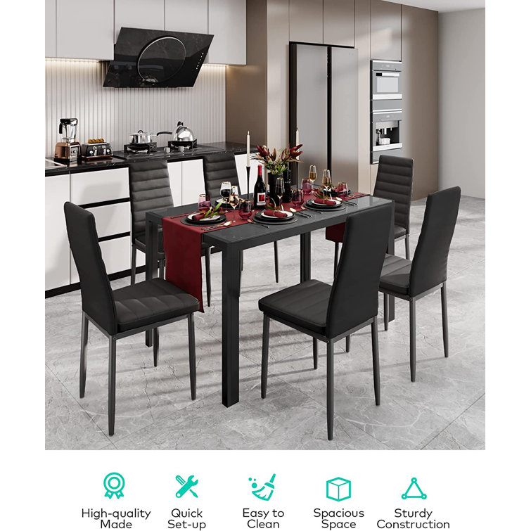 Latitude Run® 7 - Piece Dining Set & Reviews