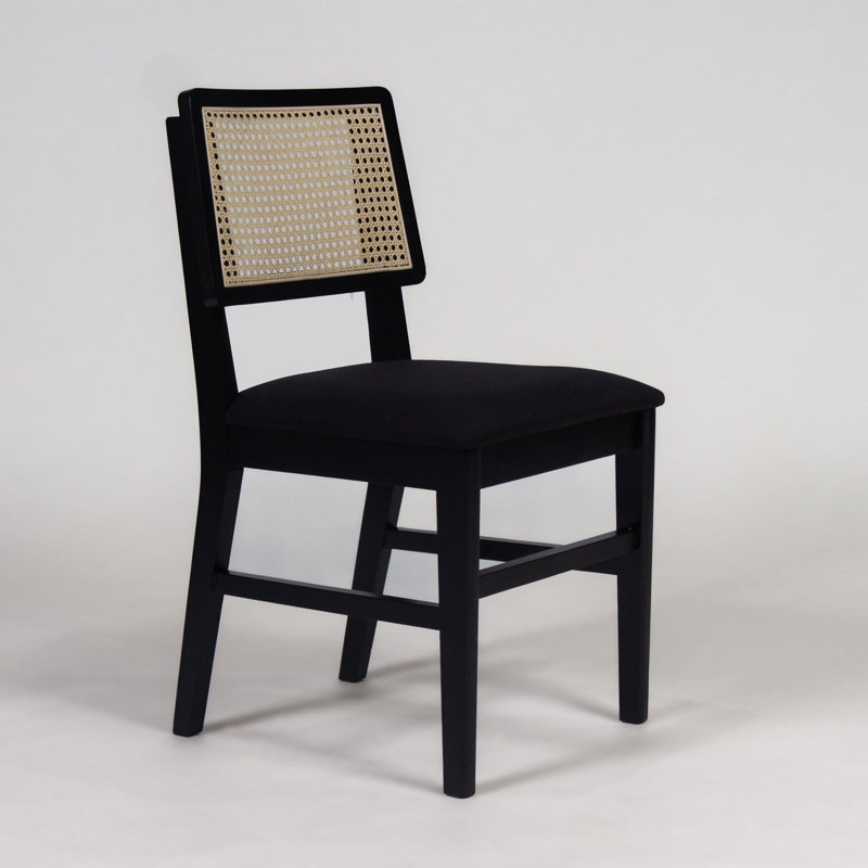 Indiana Upholstered Dining Chair, Black, Black
