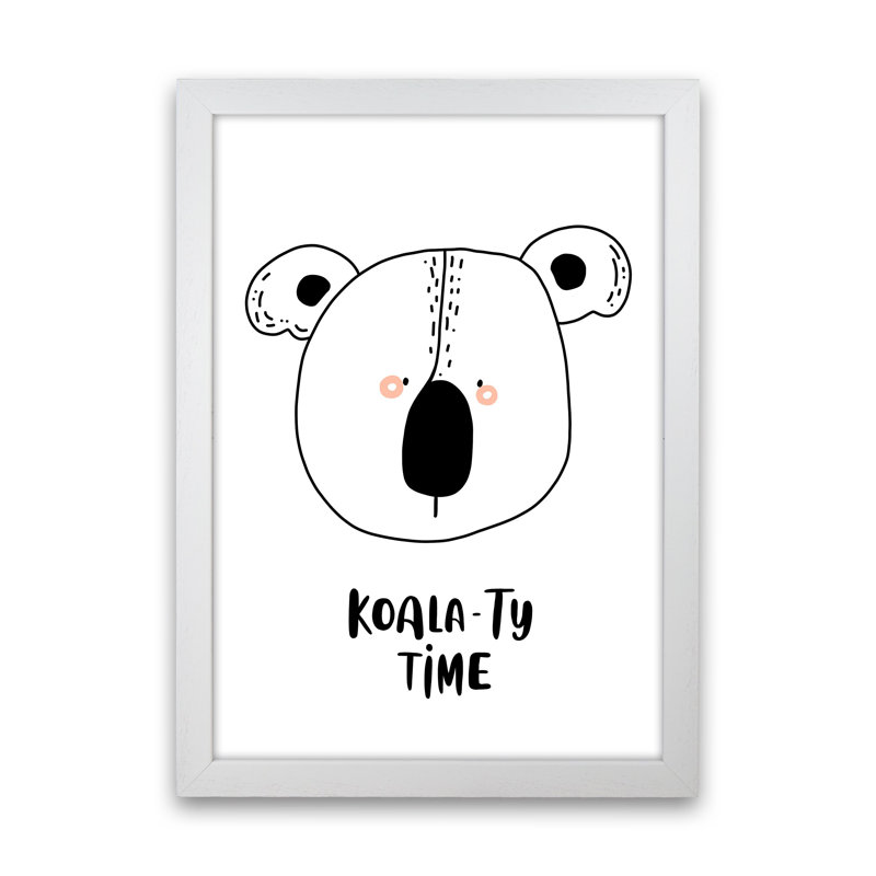 Koala by Miniofmine - Print, 34cm H x 25cm W x 3cm D, Brown Framed
