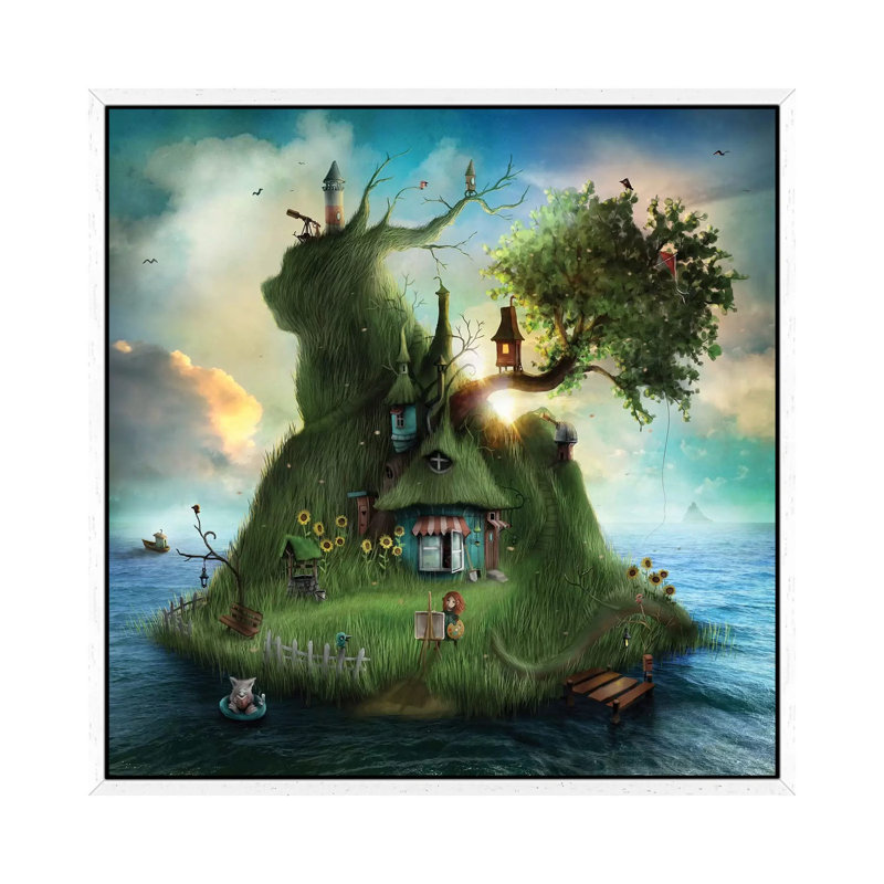 Sommaren by Alexander Jansson - Print on Canvas, 66.04 cm H x 66.04 cm W, White Framed