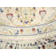 Tapis rond crème à motif oriental Indo-nain
