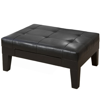 Repose-pieds moderne en cuir