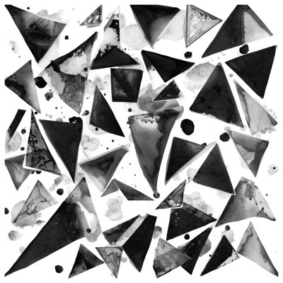 Tapisserie murale «Black Ink Triangles»