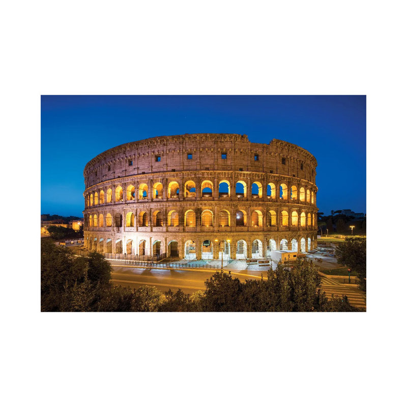 Colisée de nuit, Rome, Italie, H 8 po x l 12 po x P 0,75 po