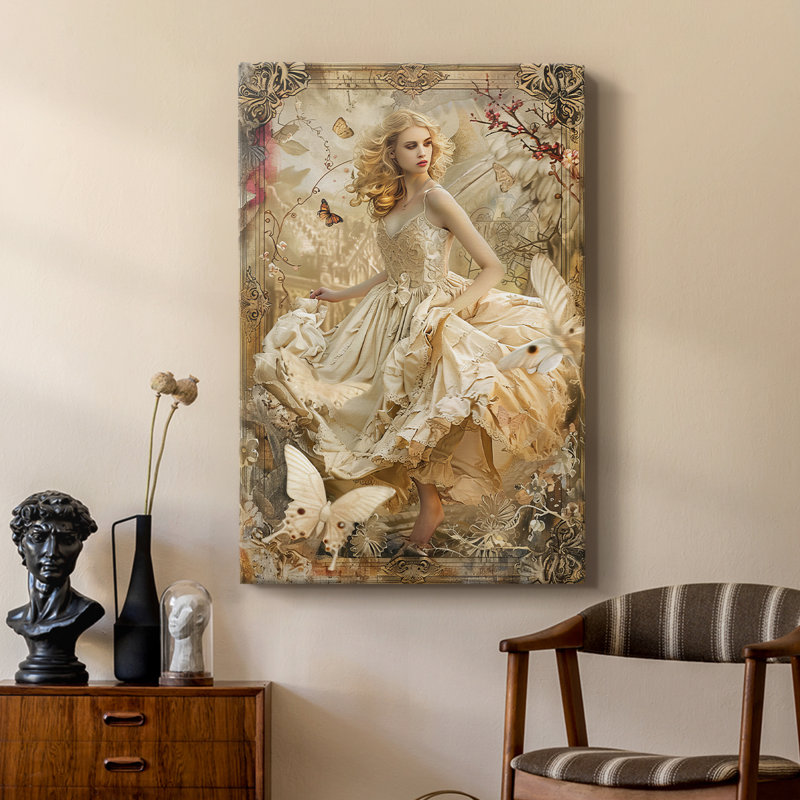 WILEN Series CECLI - Toile tendue avec châssis Premium - Prêt à être accroché, H 60 po x l 40 po