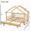 Lit simple en bois avec coussin-1766089598