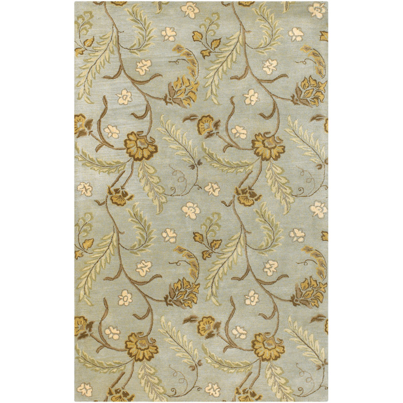 Wool Floral Indoor Rug, Rectangle 2' x 3'