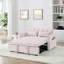 54,33 po Canapé-lit pliable polyvalent en 3 longueurs, canapé-lit moderne, canapé-lit en velours, dossier réglable (rose)-235457328
