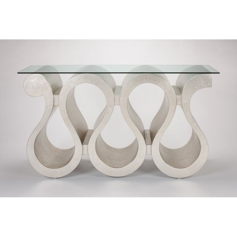 60'' Glass Top Console Table