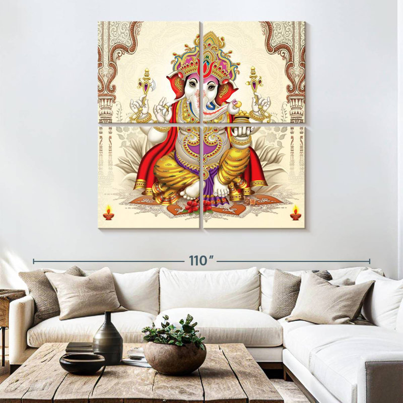 Divinité Adella Ganesh, H 74 po x l 74 po