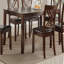 Table rectangulaire avec chaises rembourrées en PU