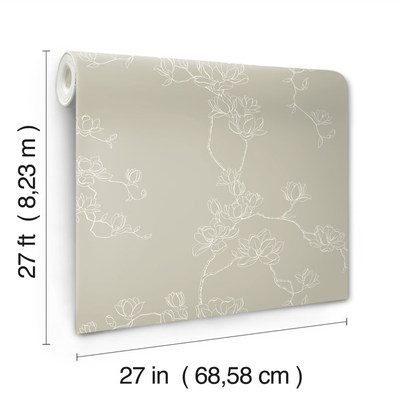 Papier peint Magnolia Home Volume 4 Branches, Taupe