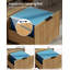 Meuble de rangement cannelé, table de chevet modulaire avec 2 tablettes ouvertes-134223459
