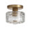 Bijoux Crystal Flush Mount (Natural Brass)