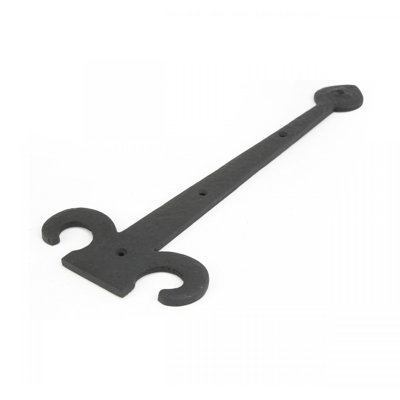 Charnière de sangle de porte factice en fer lourd fleur de lis
