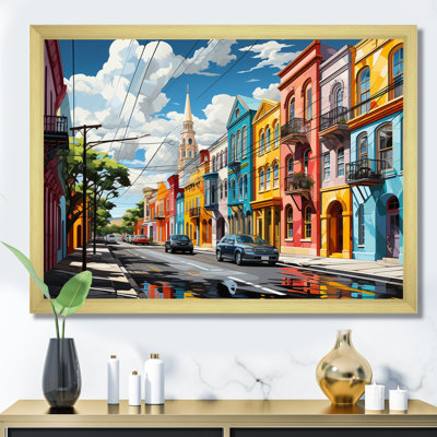 City Charleston Popart II sur toile