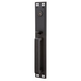 Arts & Crafts Full Length Double Cylinder Keyed Entry Handleset