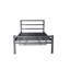 Metal Bed Frame With Headboard, Industrial Platform Design