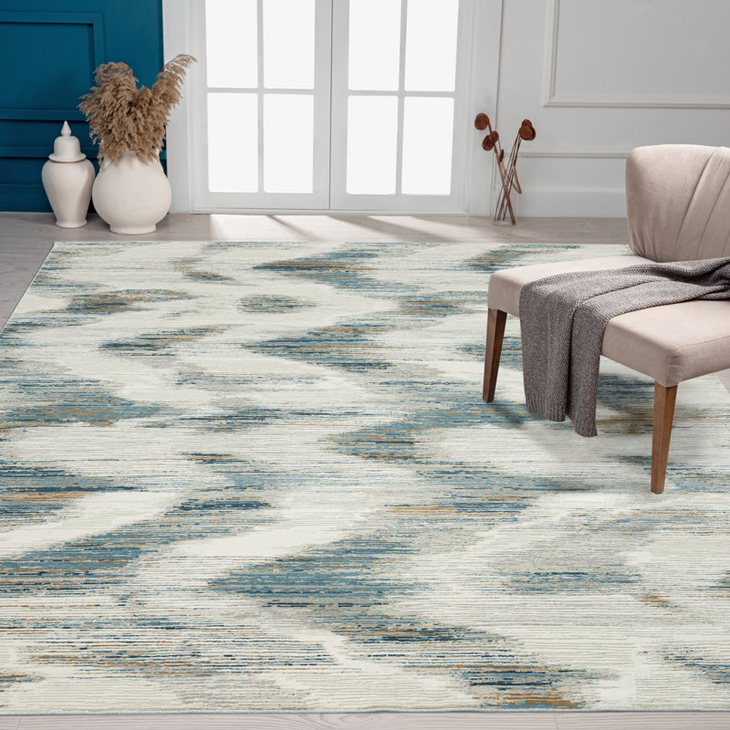 Tapis bleu Bliss Ikat