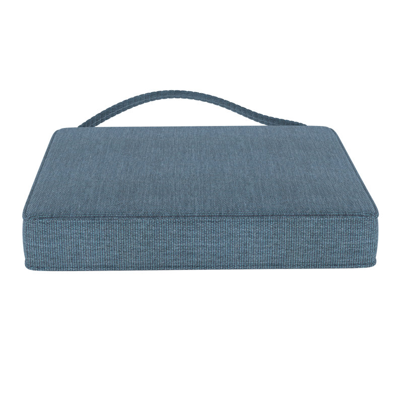 Sunbrella® Outdoor 2.75'' Dining Chair Seat Cushion, Spectrum Denim