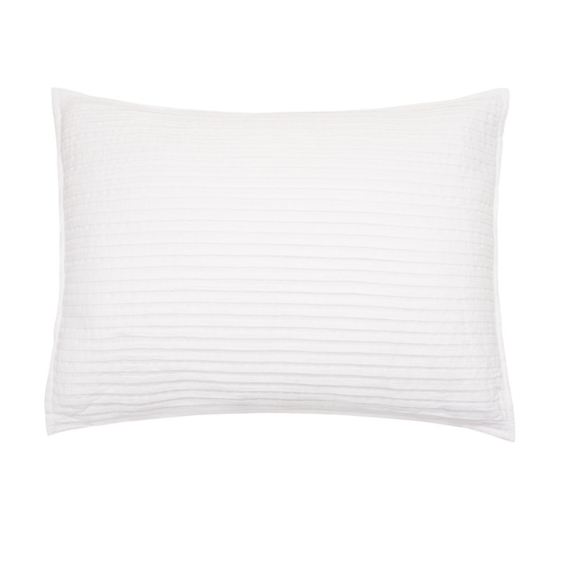 Taie décorative avec attaches en coton Laci, Standard / simple