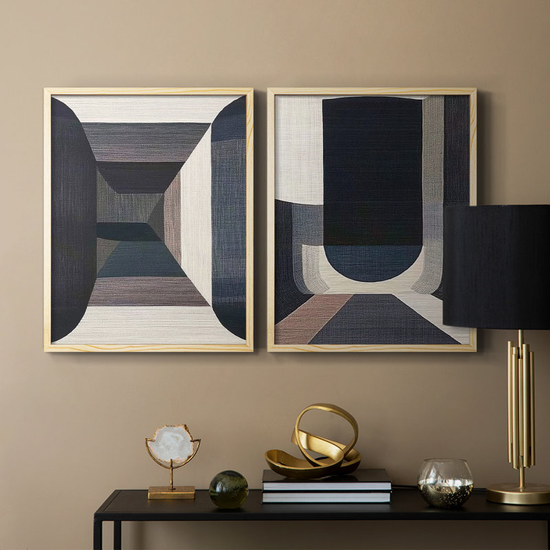 ABSTRACT Series DCLxxv - reproduction encadrée de qualité supérieure - prête à être accrochée - aucun clou requis - aucun clou requis