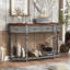 Console incurvée moderne et contemporaine de 132 cm (52 ​​po) avec 4 tiroirs et 1 tablette, idéale pour une entrée, un corridor ou un salon.-1311564487