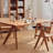 Modern Cherry Rectangular Solid Wood Dining Table-357989459
