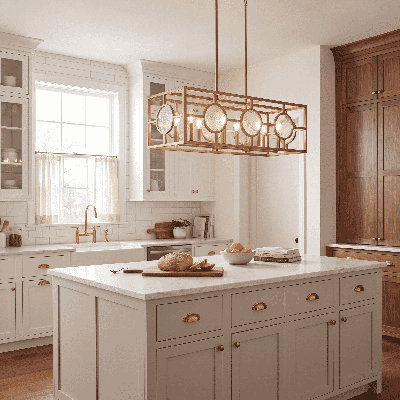 Balfour 8-Light Linear Chandelier in Brass