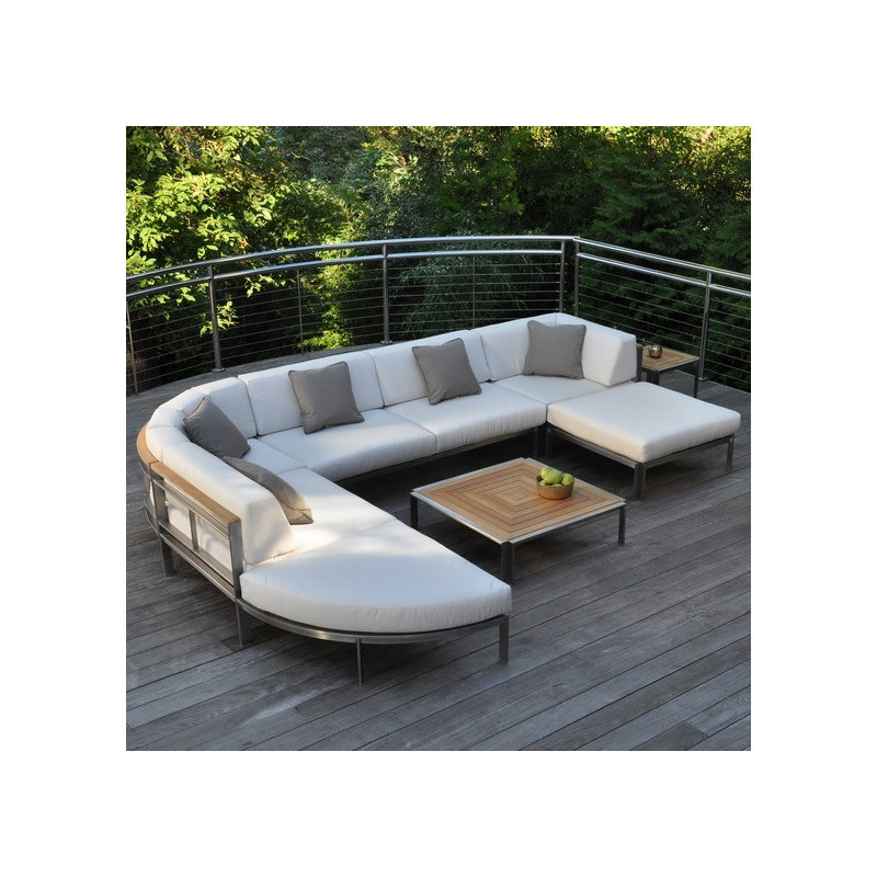Tivoli Outdoor Square Teak Side Table, No