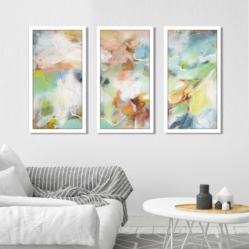 Possibilités - peinture de cadre photo 3 pièces, L 40,5 po x H 25,5 po x P 1 po