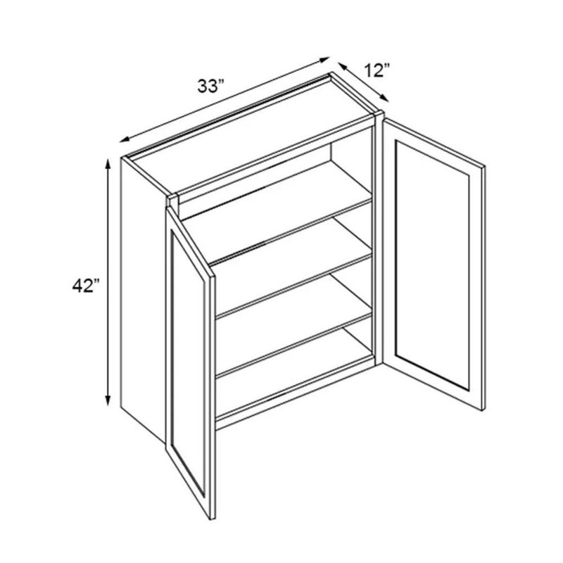 Armoire murale standard prête à assembler, Blanc cassé, L 33 po