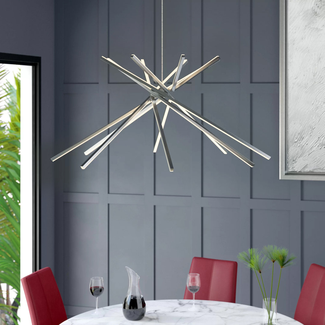 Marvine 8 - Light Sputnik Modern Linear LED Chandelier Wade Logan® 